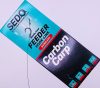 SEDO Carbon Carp Feeder Barbless - előkötött szakáll nélküli feeder horogelőke - 10-es horoggal, 0.10mm-es fonott damillal, 7mm-es csalitüskével (3db)