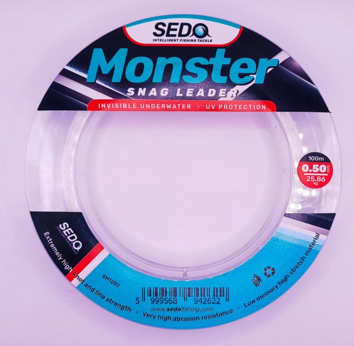SEDO Monster Snag Leader - Invisible 100 Méter - 0.40mm 19.63kg