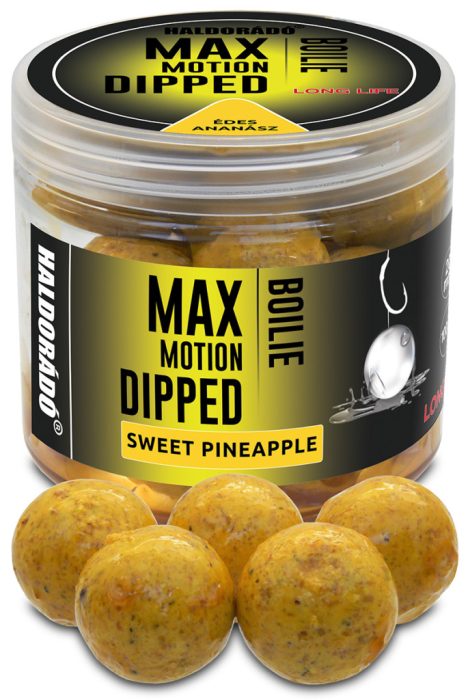 Haldorádó MAX MOTION Boilie Dipped 20 mm - Édes Ananász
