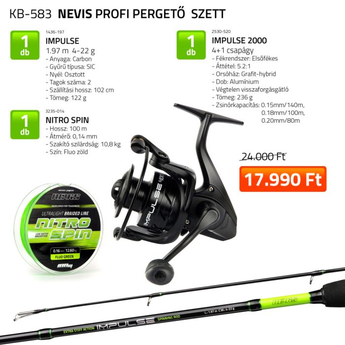 Nevis Profi pergető szett  1436-197+ 2530-520 + 3235-014