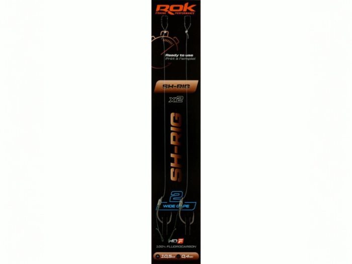 ROK SH-RIG Wide Gape - 2db/csomag - előkötött horog - 2 - 0,40mm
