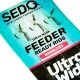 SEDO Ultra Wide Barbless Feeder  - Előkötött Szakáll Nélküli Feeder Előke 8-as 0.10mm fonott damil - 7mm tüske