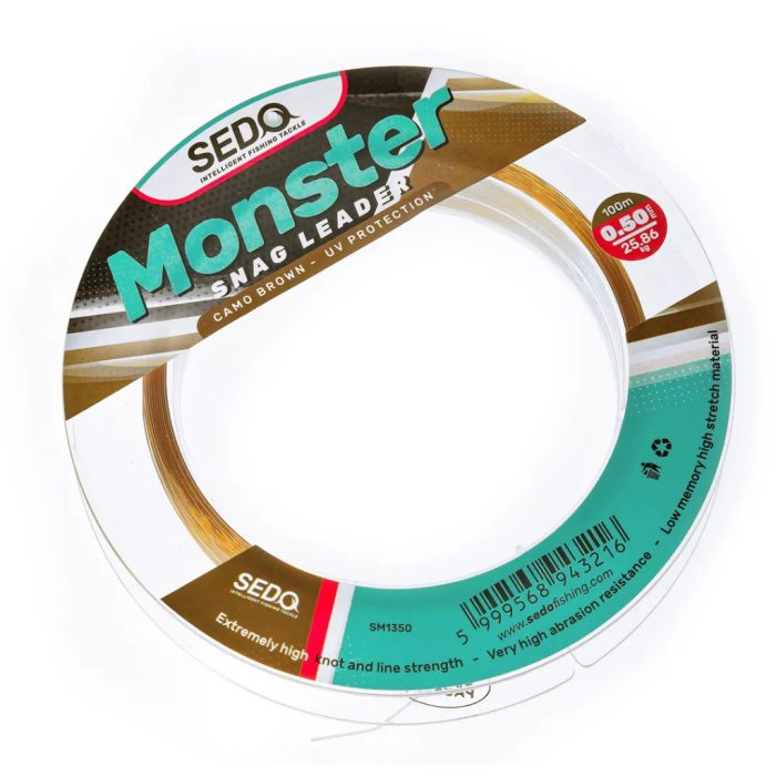 SEDO Monster Snag Leader - Camo Brown 100 Méter 0.40mm 19.63kg