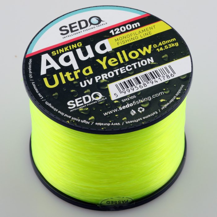 SEDO SEDO Aqua Ultra Yellow  1200 Méter Monofil  Horgász zsinór  0.25mm 6.45kg