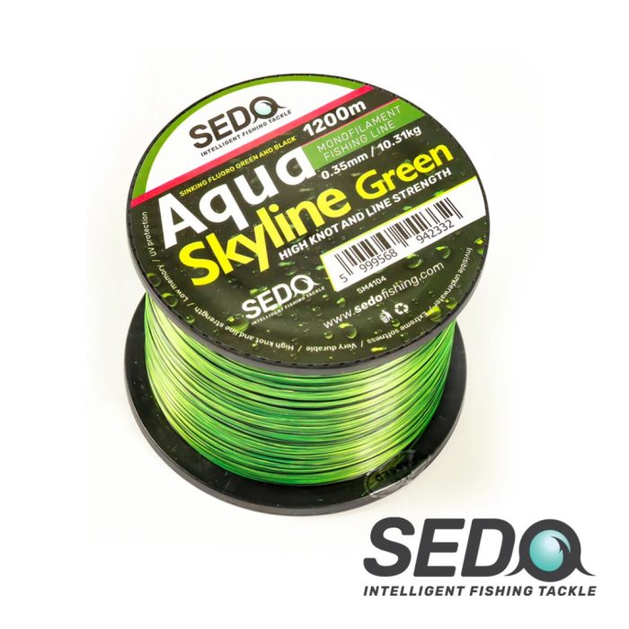 SEDO SEDO Aqua Skyline Green 1200 Méter Monofil Horgász Zsinór 0.25mm 6.45kg
