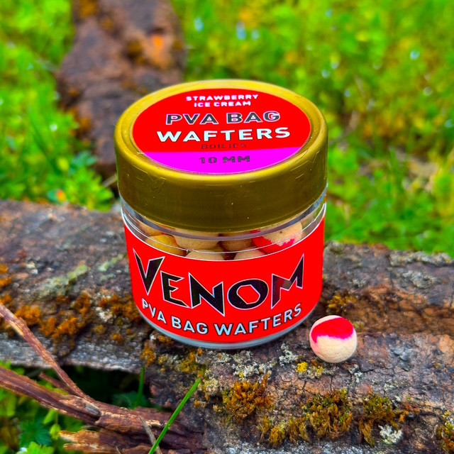 Feedermánia Venom PVA Bag Wafters - Strawberry Ice Cream 10mm